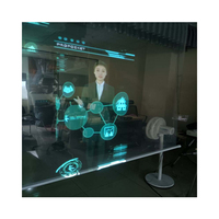 Film de projection holographique transparent à prix avantageux, écran de projecteur holographique 3D, tissu PET, 92% de transmission, angle de vision de 150°