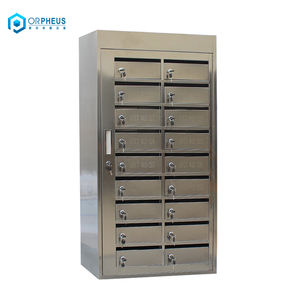 Boîtes <span class=keywords><strong>aux</strong></span> <span class=keywords><strong>lettres</strong></span> modernes à ouverture frontale, murales, pour appartements, bureaux, 18 <span class=keywords><strong>portes</strong></span>, verrouillables, pré-assemblées, en acier inoxydable - Product Image 1