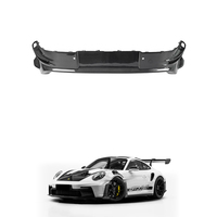 Placa Decorativa Central para Parachoques Trasero de Fibra de Carbono Seca Procesada en Autoclave con Acabado Brillante/Mate para Porsche 911 992 GT3 RS Estilo OEM