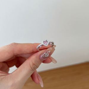 Dylam Special Design Fine Fashion Jewellery S925 <b>Silver</b> Rhodium Plated <b>Eternity</b> Band 5A Zirconia Heart Promise Engagement <b>Ring</b> - Product Image 5