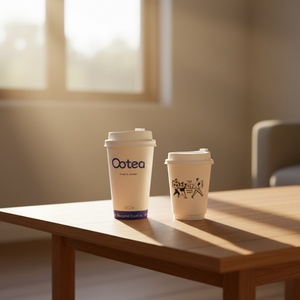 Vasos de Papel Desechables Personalizados Sunshine para Café, 4oz, 8oz, 12oz, 16oz, 20oz, 22oz, Vasos para Llevar con Tapas de PLA para Cafeterías, Cumplen con RoHS - Product Image 1