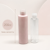 Flacon de lotion en plastique rechargeable de taille voyage personnalisé avec bouchon à clapet pour shampoing, gel douche, emballage de soins personnels