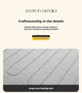 Accessoires automobiles certifiés FCC CE, coussin chauffant pour siège de voiture en polaire d'agneau d'hiver 12V et coussin chauffant - Product Image 5