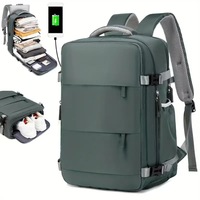 Sac de voyage grand format antivol imperméable pour ordinateur portable avec port de charge USB pour la gym, la randonnée et le camping