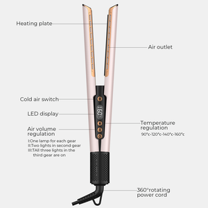 2-in-1 Hochgeschwindigkeits-LED-Haartrockner & Glätteisen mit Keramikbeschichtung, weltweites Spannungsangebot für Haushalt, Outdoor, Wohnmobil & Hotelgebrauch - Product Image 3