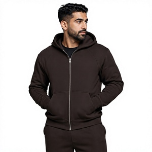 High Quality Men Full Zipper Hoodie 100% Cotton Heavy Weight Breathable Premium Wholesale Custom Plain <b>Zip</b> Hoodie Low Price - Product Image 4