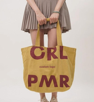 Custom Logo Eco-friendly Fashion Dress Canvas Tote Bag 16oz 12oz Heavy Duty Large Women Casual Shoulder Bag