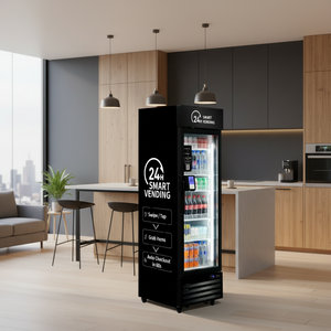 हाहा वेंडिंग 360 हमारे स्थानीय स्टॉक स्मार्ट वेंडिंग मशीन कंप्रेसर कूलिंग sdk 4G वाईफाई कैशलेस भुगतान 200-300 पीसी क्षमता - Product Image 1