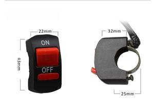 Accesorios para Motos, Interruptor Universal para Faro de Motocicleta, Interruptor de Encendido para Luz LED, Interruptor de 2 Cables, Dos Cabezales Redondos - Product Image 2
