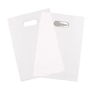 Bolsa de Compras de Plástico con Asa, Personalizada con Logotipo Impreso, HDPE/LDPE, con Refuerzo Lateral, Reciclable, para Empaque - Product Image 2