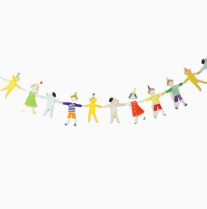 DAMAI Wholesale Happy Children Birthday Party Cartoon Bunting Garland Holding Hands Portable Disposable Paper <b>Banner</b> - Product Image 5