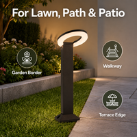 Lampadaire LED de Jardin 600MM 3000K IP65 pour Extérieur, Poteau Lumineux Paysager 18W 12W, Vente en Gros