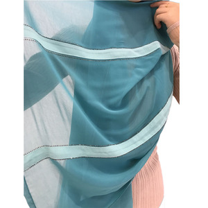 Bufanda multicolor de alta calidad para mujer, hiyab musulmán de Chifón con empalme de diamantes, bufanda Islámica - Product Image 5