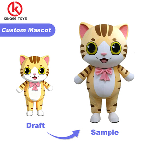<span class=keywords><strong>Costume</strong></span> <span class=keywords><strong>de</strong></span> mascotte <span class=keywords><strong>de</strong></span> tigre mignon sur mesure grandeur nature Kinqee avec matériau EVA à l'intérieur, ventilateur intégré, unisexe pour adultes - Product Image 1