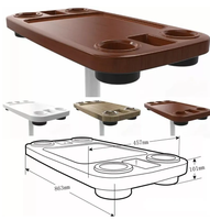 Accessoires marins durables Table de bateau en ABS avec porte-gobelet Meubles de ponton en acier inoxydable pour navires et camping-cars Fournitures marines