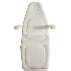 Table de soin électrique blanche en cuir PU réglable pour le visage et les cils, idéale pour les salons de beauté et l'usage domestique - Product Image 3