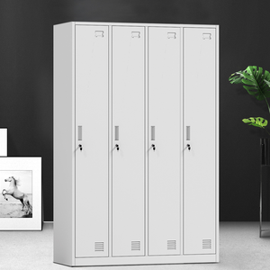 Armario con cerradura de estructura ensamblada, venta al por mayor, casillero de Metal ignífugo de acero de 3 puertas, casillero de ropa ensamblado con cerradura de llave - Product Image 1