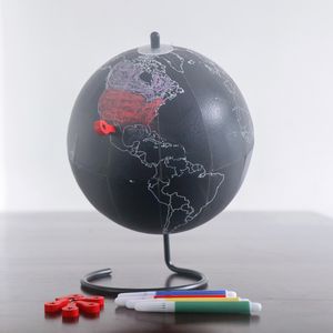 <span class=keywords><strong>Globe</strong></span> en feutre de 6 pouces 5 chevilles en bois marqueurs à la craie Art déco artisanat carte du monde décorations de voyage enfants noël bricolage bibelots - Product Image 3