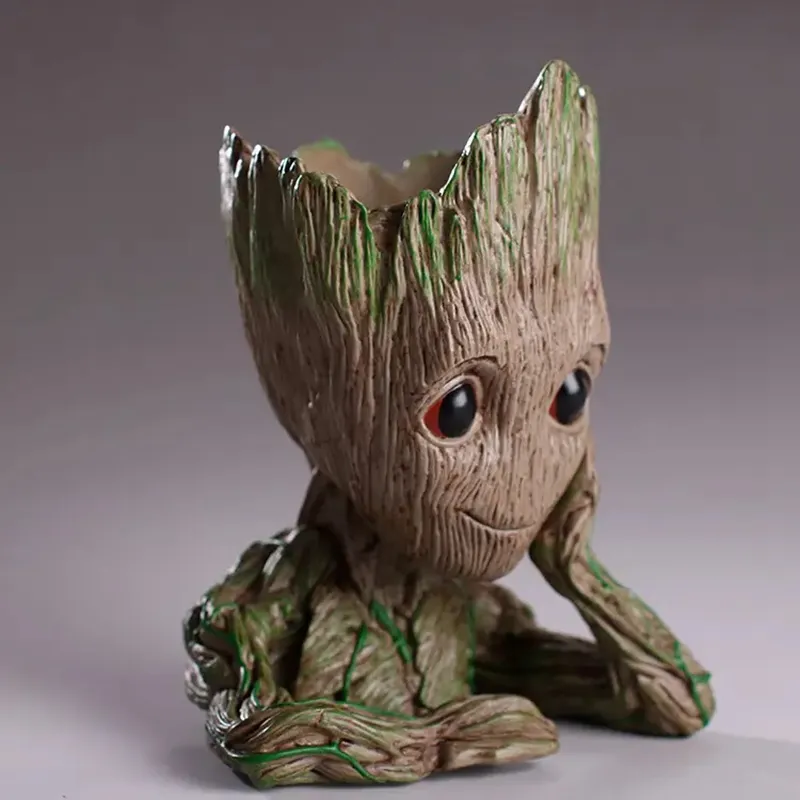 DOULUO bebé raíz Groot maceta figurita maceta figuras de acción producto árbol monstruo juguete coche artículos de decoración