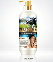 Gel Douche Exfoliant au Lait Pur Hydratant Nourrissant Lissant pour le Corps