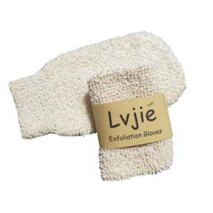 Gants de bain réutilisables écologiques et naturels Careyou, en jute confortable, pour exfolier le corps, éponges de lavage, brosses exfoliantes pour bébés - Product Image 1