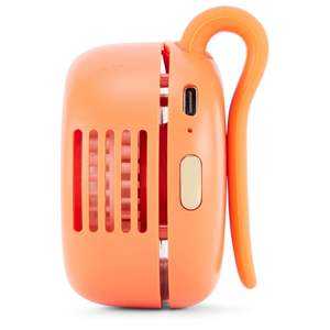 Ventilador de mano Db, batería recargable de 5V, miniventilador portátil de cinco velocidades para uso doméstico y en coche, color naranja - Product Image 3