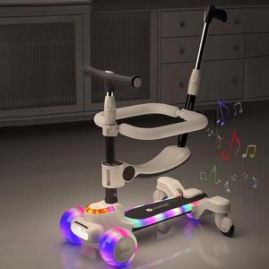 Trottinette pour enfants, trottinette pliable à trois roues pour enfants, comprend un pare-soleil et un siège de sécurité. - Product Image 6