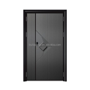 <span class=keywords><strong>Porte</strong></span> d'entrée <span class=keywords><strong>blindée</strong></span> en alliage d'aluminium au design moderne pour villa, <span class=keywords><strong>avec</strong></span> couleur personnalisée et caractéristiques de sécurité - Product Image 5