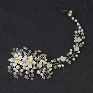 Couvre-chef fleur de <span class=keywords><strong>mariage</strong></span>, bandeau pour mariée, perles de cristal, diadème femme, couvre-chef de mariée, cheveux, accessoires bijoux - Product Image 6