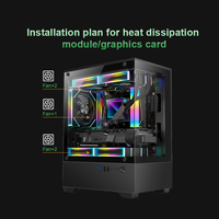 Boîtier Micro ATX léger compatible avec GPU 280 mm, alimentation 160 mm, USB 3.0, refroidissement liquide 240 mm, 4 emplacements