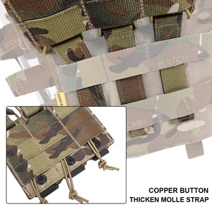 Pochette tactique multifonctionnelle portable pour trois chargeurs, en nylon et polyester, avec système Molle - Product Image 4