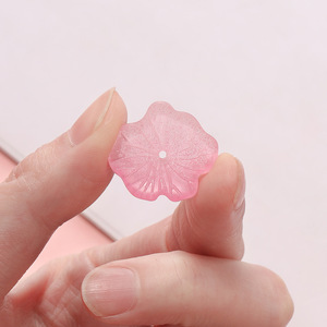 Perles de fleurs en verre transparent colorées, ensemble de 12 pièces pour la fabrication de bijoux, accessoires, fournitures artisanales - Product Image 3