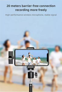 Factory Wholesale Portable <b>Wireless</b> Stereo Lavalier Microphone Live Interview Outdoor Mini Lapel - Product Image 5