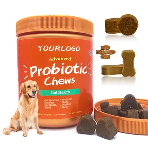 OEM/ODM Natural Probiotic Soft Chews Pet Food And Supplement Dog Treats Snacks Suppliers For Pet Gut Health