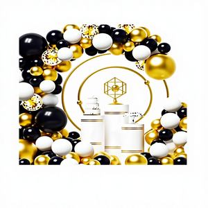 Set de 105 Globos con Forma de Mariposa en Negro y Dorado para Fiestas, Eventos, Baby Showers, Día de la Madre, Decoraciones de Ramadán - Product Image 1