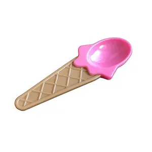 定制彩色塑料冰激凌勺子，用于布丁圣代酸奶