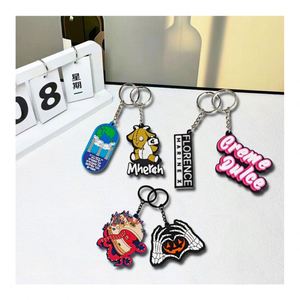 Wholesale Custom Soft Rubber <b>Key</b> <b>Chain</b> Silicone Keyring Plastic Pvc <b>Key</b> Holder <b>Chain</b> Personalised logo Fashion Pvc Keychains - Product Image 1