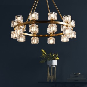 Luxury All-Copper Crystal Chandelier for High-End Elegant Living Room <b>Dining</b> Room Bedroom Postmodern Minimalist Pendant <b>Lights</b> - Product Image 2