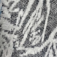 Tissu jacquard en fourrure Hacci 100% polyester teint en fil, doux, avec des poils