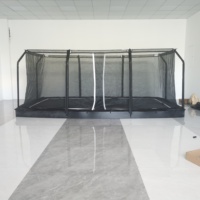 Trampolín Rectangular Personalizable para Jardín de 10x17 Pies con Red de Seguridad, para Casa o Parque