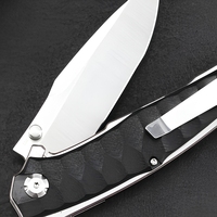 Couteau utilitaire pliant robuste de 22 cm avec lame à pointe dentelée, manche texturé G10, pour activités de plein air, chasse, outil de poche, bricolage, OEM