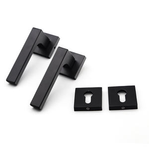 رخيصة الثمن الحديثة بسيطة الحديد الأسود مقبض الباب الانقسام لغرفة النوم - Product Image 1