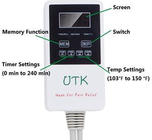 Cojín de Masaje de 21 x 31 Pulgadas, Almohadilla Térmica Infrarroja para <span class=keywords><strong>la</strong></span> <span class=keywords><strong>Espalda</strong></span>, Almohadilla de Jade con Calor Infrarrojo Lejano para Aliviar el Dolor de <span class=keywords><strong>Espalda</strong></span> y los <span class=keywords><strong>Calambres</strong></span> - Product Image 6