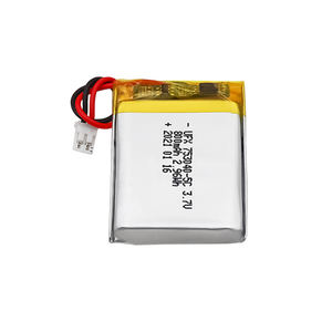 סוללת ליתיום יון פולימר UFX 753040-5C 800mAh <span class=keywords><strong>3</strong></span>.<span class=keywords><strong>7V</strong></span> קצב פריקה גבוה, סוללת ליפו קטנה ביותר - Product Image 1