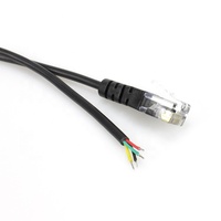 Cable de extensión de cable abierto RJ11 6P4C personalizado | Convertidor de línea telefónica de módem ADSL | Cableado blindado de grado industrial