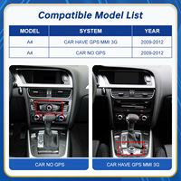 Lecteur multimédia à écran tactile 8,9 12,3'' avec Android Auto et CarPlay sans fil pour Audi A4 S4 B8 2009-2012, affichage GPS sur tableau de bord