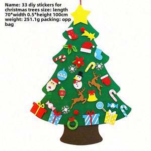New Design <b>Christmas</b> Decoration DIY Felt <b>Christmas</b> <b>Tree</b> <b>Wall</b> Hanging Gift for Kids with Customized Color & Size - Product Image 4