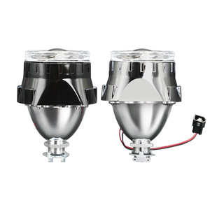 2.5 Inch Flat Lens Dual Beam <b>Projector</b> With Angel Eye Cover H1 HID Xenon Bulb Aluminum Screw Fixing - Product Image 1