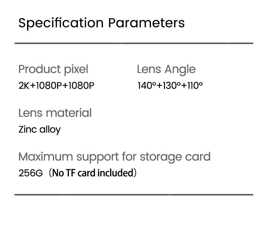 ORANGLES 3 Lens Car DVR Front Rear HD Night Vision Loop Recording Bahrain - angled perspective - presenting advantages - Image 4 of 5 | fits any environment | Purchase 3 Lens Car DVR Front Rear HD Night Vision Loop Recording Bahrain Michigan | Free Shipping ORANGLES