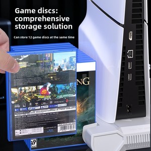 Base de Refrigeración para <span class=keywords><strong>PS5</strong></span> Pro/Slim con Luz RGB, Soporte para Auriculares y Almacenamiento para Disco Duro Externo - Product Image 5